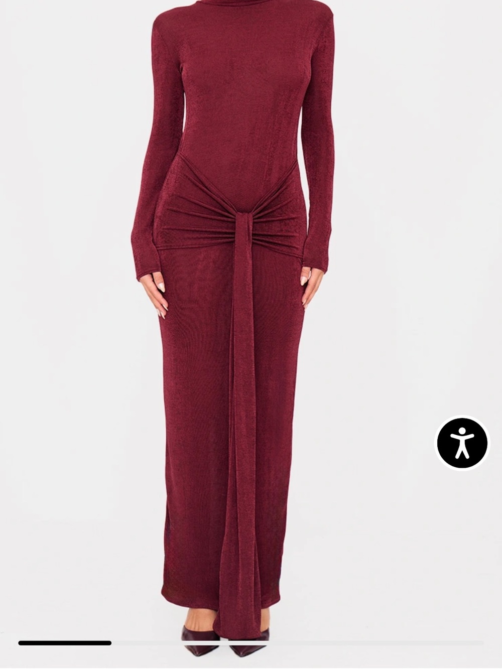 Boohoo PrettyLittleThing Slinky Acetate Wrap Maxi Dress